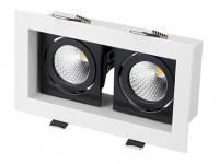 Светильник CL-KARDAN-S180x102-2x9W (WH-BK, 38 deg)