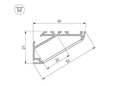 Профиль KLUS-P45.30-2000 ANOD