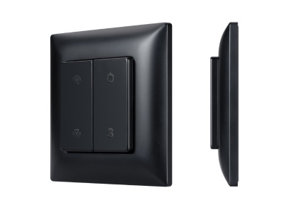 INTELLIGENT ARLIGHT Кнопочная панель SMART-RF-801-22-1G-DIM-SUF Black (3V, 2.4G)