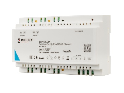 INTELLIGENT ARLIGHT Контроллер DALI-LOGIC-LITE-PS-x2 (230B, Ethernet)