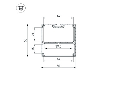 Профиль SL-LINE-5050-LW-3000 ANOD BLACK