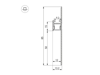 Профиль ARH-PLINTUS-50-FANTOM-3000 BLACK
