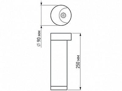 Светильник LGD-Path-Round90-H250B-7W