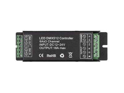 Декодер ARL-7022-DMX (12-24V, 3x6A, DMX512)
