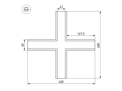 Тройник SL-LINIA65-F