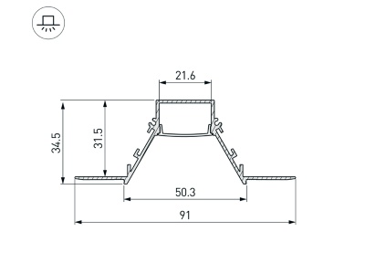 Профиль COMFORT21-V-FANTOM-2000 WHITE