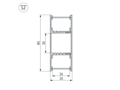 Профиль ARH-WALL-3385-DUAL-2000 ANOD