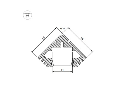 Алюминиевый Профиль PDS45-T-3000 ANOD