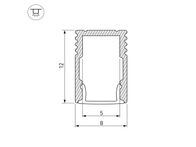 Профиль SL-MINI-8-H12-2000 BLACK
