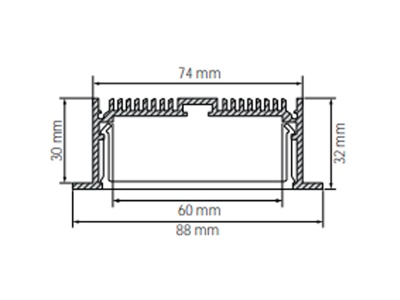 Профиль SL-LINIA88-F-2000 ANOD