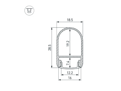 Профиль WARDROBE-1930-2000 ANOD