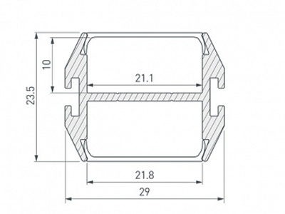 Профиль PLS-LOCK-DUAL-2000 ANOD