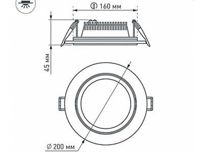 Светодиодная панель LT-R200WH 16W 120deg