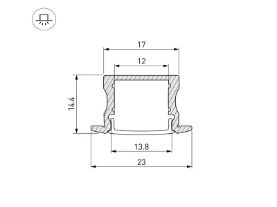 Профиль LINE-2315-F-2000 ANOD