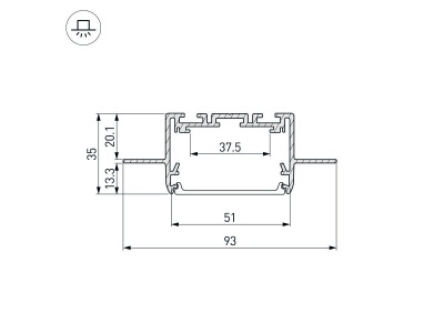 Профиль SL-LINIA55-FANTOM-2500 ANOD