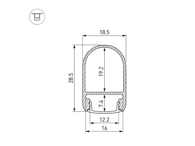 Профиль WARDROBE-1930-2000 ANOD BLACK