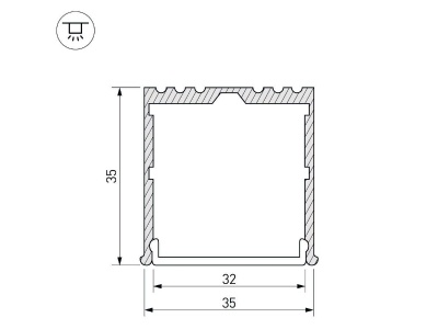 Профиль ARH-POWER-W35-2000 ANOD