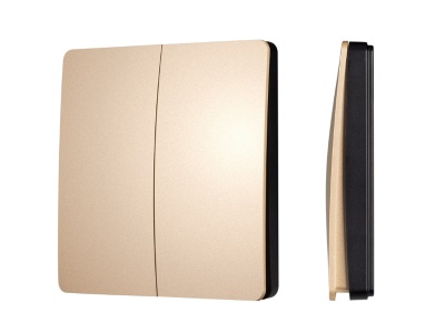 INTELLIGENT ARLIGHT Кнопочная панель KINETIC-801-22-2G-WP-SUF Gold (No battery, IP67, 433Mhz)