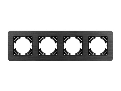 Рамка алюминиевая FRM-AKIRY-AL-4-BK