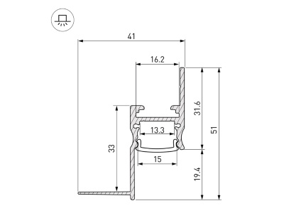 Профиль ARH-СEIL-S14-SHADOW-2000 BLACK