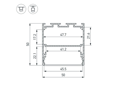 Профиль LINE-M-5050-2000 BLACK