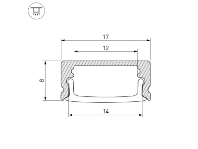 Профиль LINE-1708-2000 ANOD