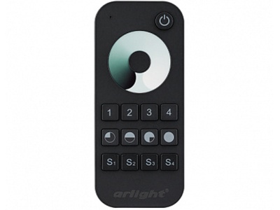 Пульт SMART-R24-DIM Black (4 зоны, 2.4G)